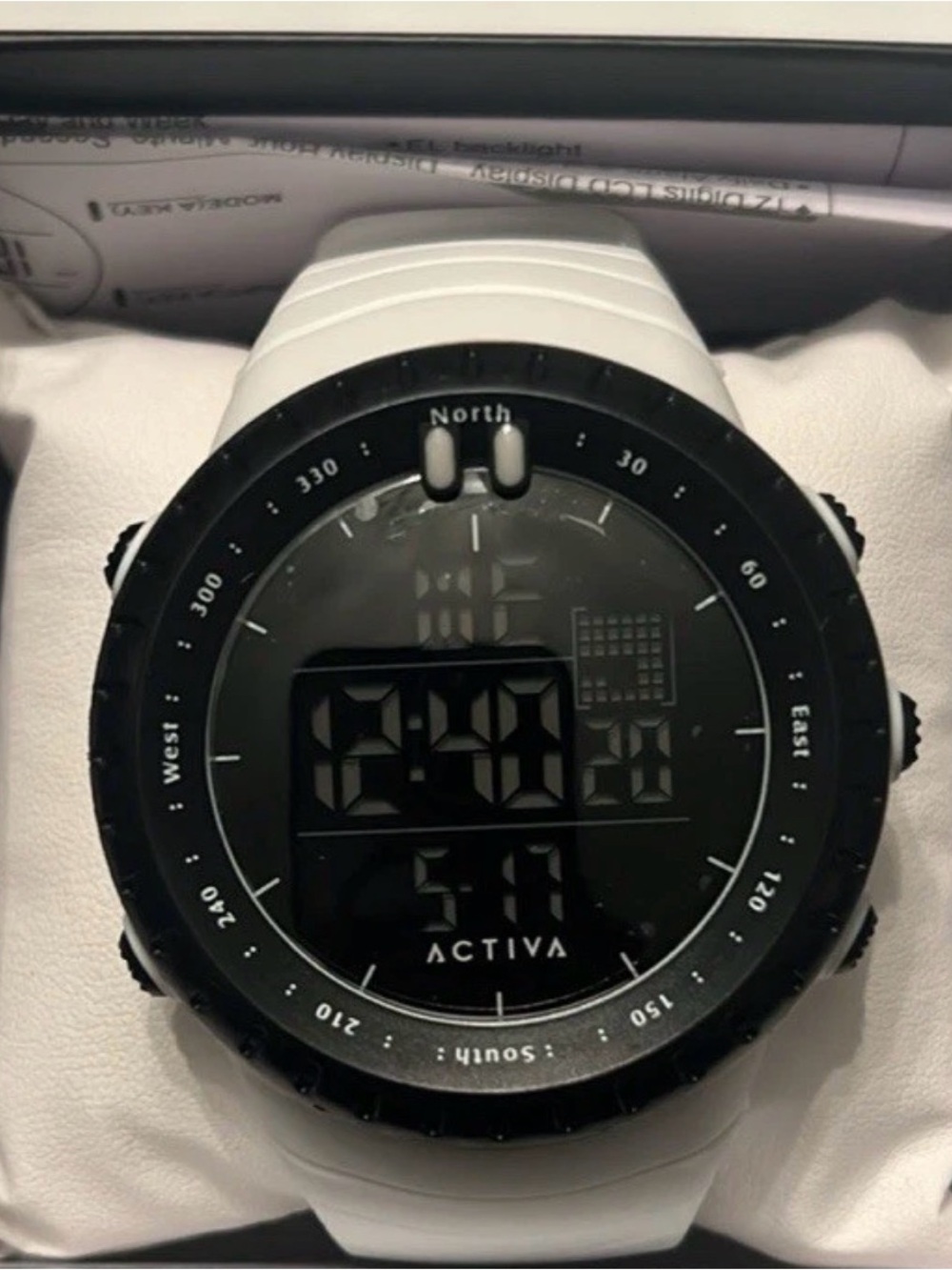 Activa Odyssey By INVICTA New In Box, 53mm, WR 30M, Digital, White Band